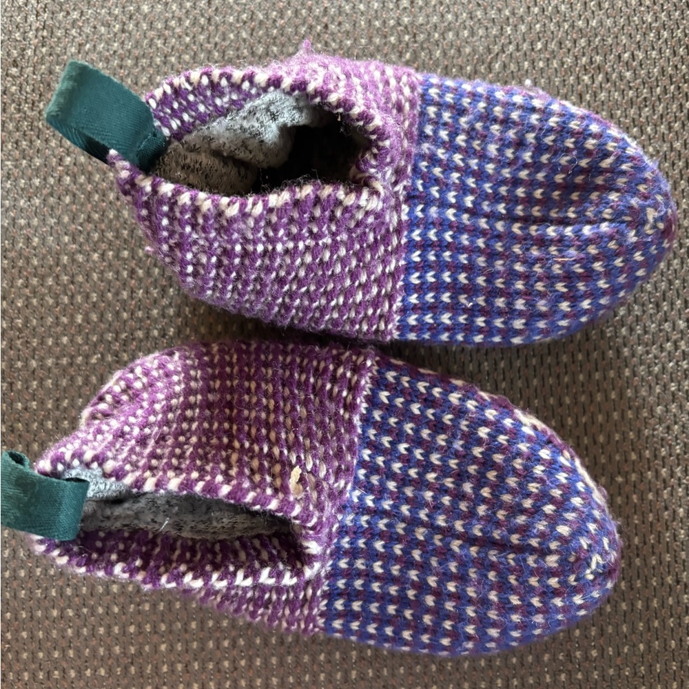 Bombas Striped Purple and White Slippers